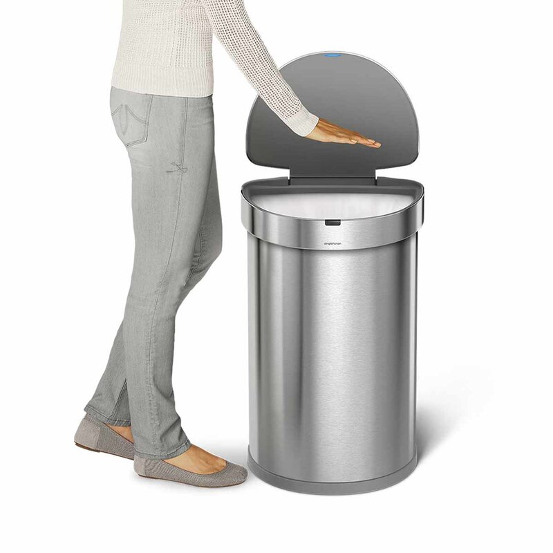 SimpleHuman 45 liter Semi Round hotsell Trashcan brand new